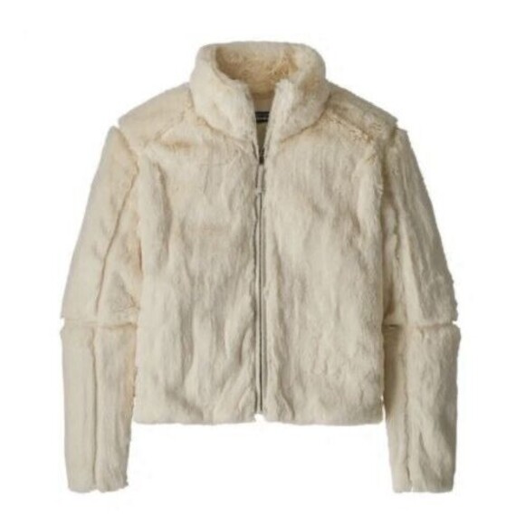 Patagonia Lunar frost Full Zip Fleece Fluffy Jacket Women Size L